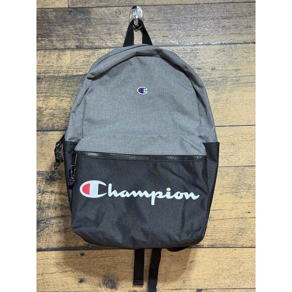 CHAMPION Manuscript Backpack Grey Black with Laptop Sleeve - Picture 1 of 16